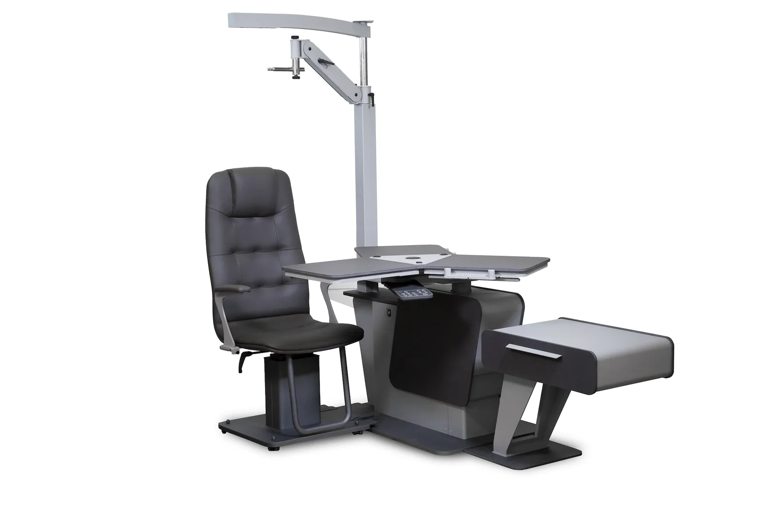 Medinstrus Zulu-3, plateaux pivotés devant le fauteuil